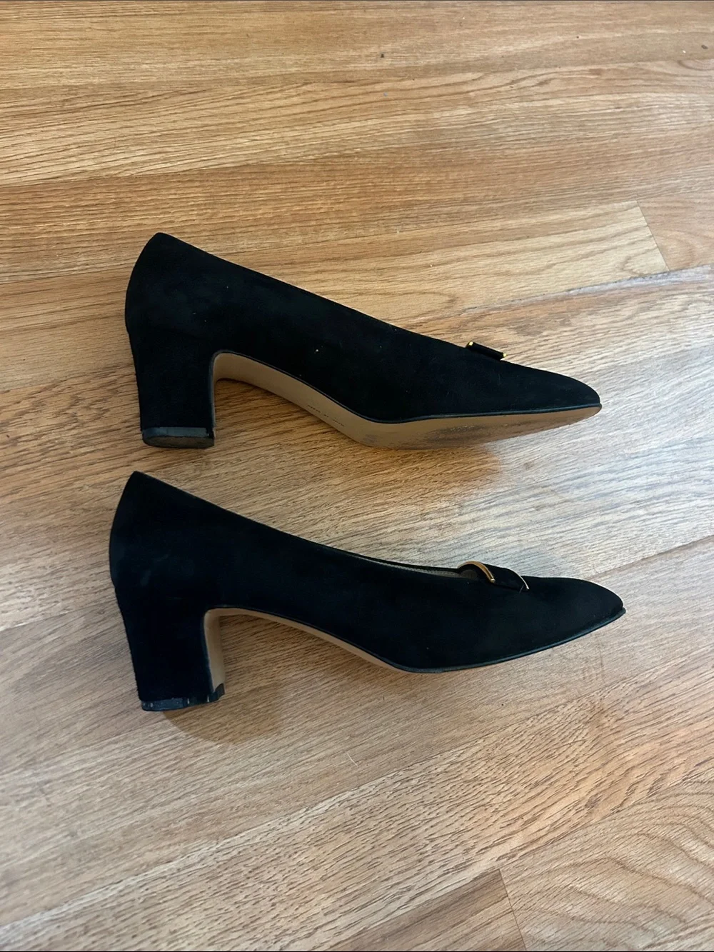 Black Salvatore Ferragamo heels